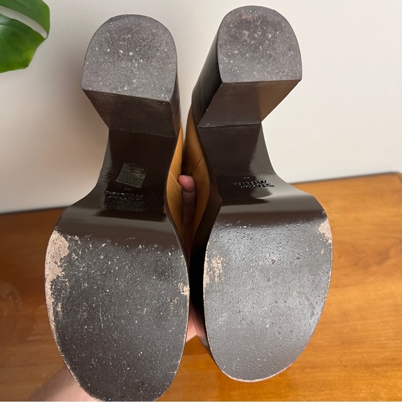 Simon Miller High Raid Low Leather Platform Heeled Fall Boots - Picture 15 of 15